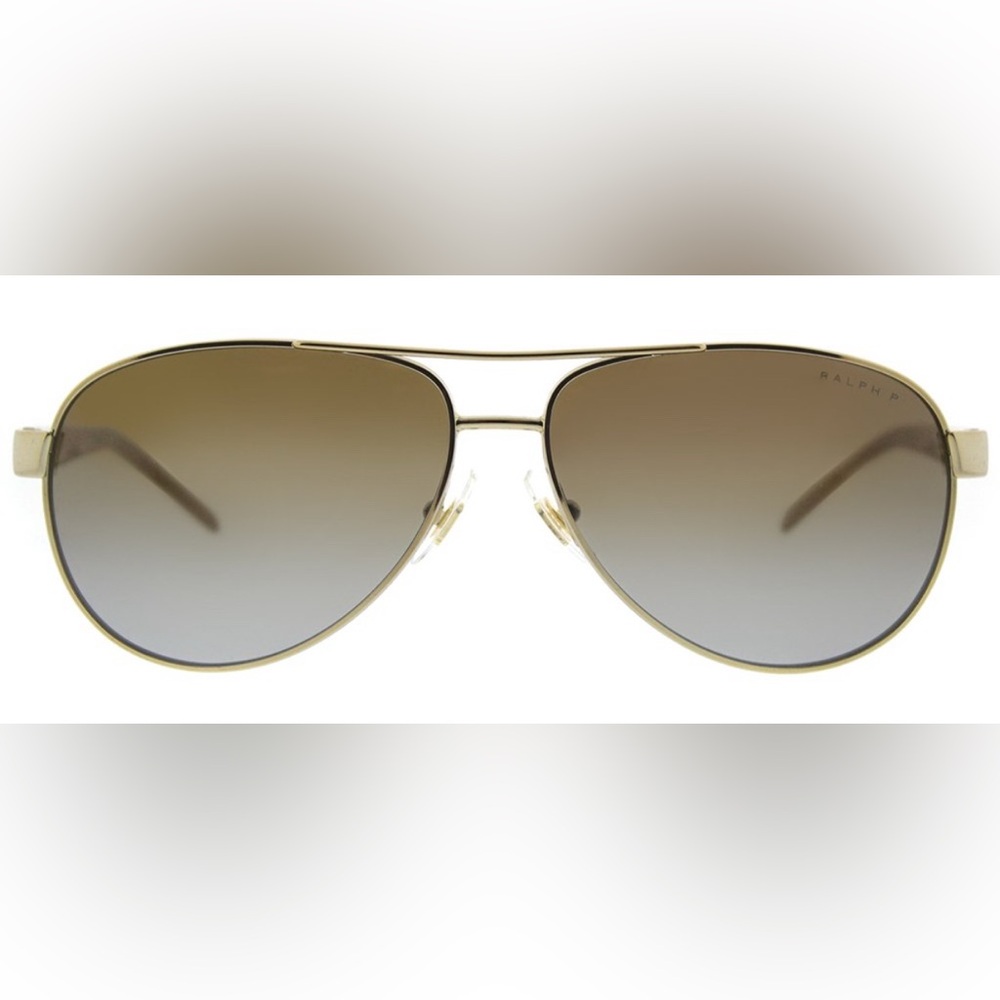 Ralph Lauren RA4004 101/T5 Gold Aviator Polarized Sunglasses